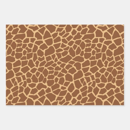Giraffe Animal Pattern Safari Wild Life Geschenkpapier Set (Vorderseite 3)