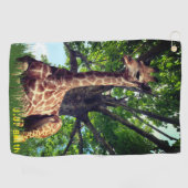 Giraffe Animal Personalisiert Golfhandtuch (Horizontal)
