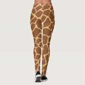 Giraffe Animal Print Brown Spots Muster Leggings (Rückseite)