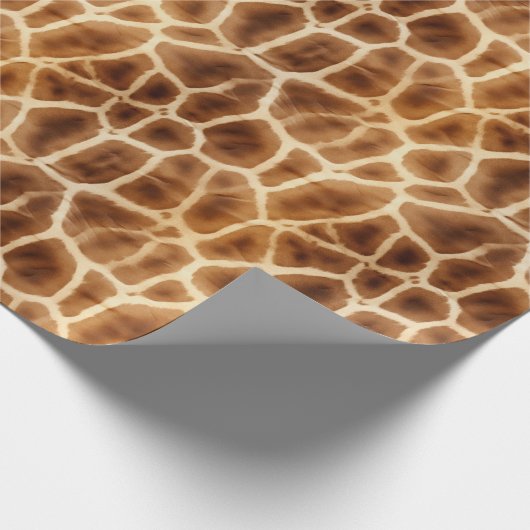 Giraffe Animal Print Geschenkpapier (Ecke)