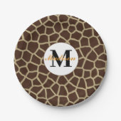 Giraffe Animal Print Pappteller (Vorderseite)