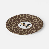 Giraffe Animal Print Pappteller (Schrägansicht)