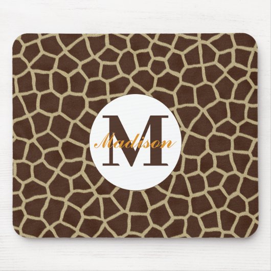 Giraffe Animal Print Personalisiert Mousepad (Vorne)