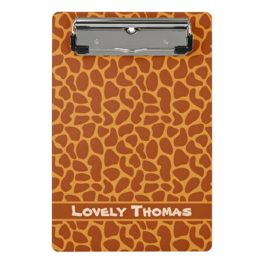 Giraffe Animal Skin Mini Klemmbrett (Vorderseite)