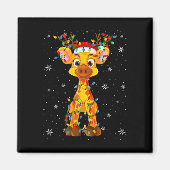 Giraffe Animal Weihnachtsmannmütze Ugly Christmas  Magnet (Vorne)