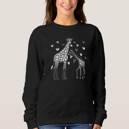 Giraffe Animal  Zoo Giraffe Heart Sweatshirt (Vorderseite)