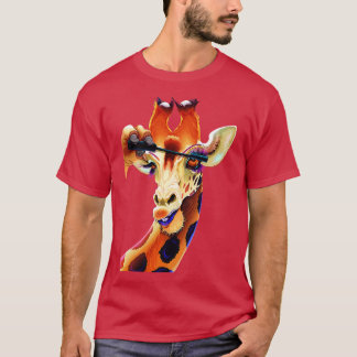 Giraffe Anwenden Mascara Eyelashes T-Shirt