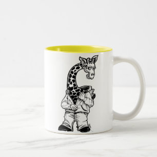 Giraffe-Anzug Zweifarbige Tasse