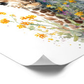 Giraffe Aquarellmalerei Poster (Ecke)