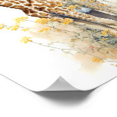 Giraffe Aquarellmalerei Poster (Ecke)