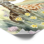 Giraffe Aquarellmalerei Poster (Ecke)