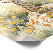 Giraffe Aquarellmalerei Poster (Ecke)