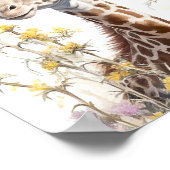 Giraffe Aquarellmalerei Poster (Ecke)