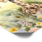 Giraffe Aquarellmalerei Poster (Ecke)