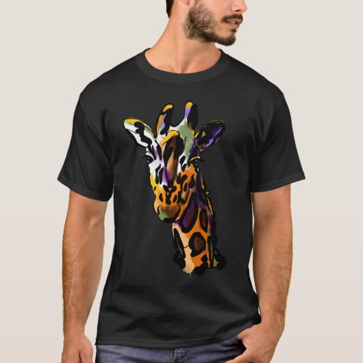 Giraffe Aquarellmalerei-T - Shirt (Vorderseite)