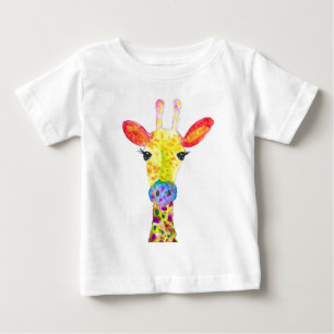 Giraffe Aquarelltier Safari Kinder Spaß Zoo Baby T-shirt