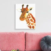 Giraffe Aquarelltiere Safari Afrikanischer Dschung Leinwanddruck (Insitu (Wohnzimmer))