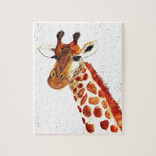 Giraffe Aquarelltiere Safari Kinder Spaß Zoo Puzzle (Vertikal)