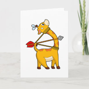 Giraffe Archer Arrow Bow Karte