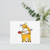 Giraffe Archer Arrow Bow Postkarte (Stehend Vorderseite)