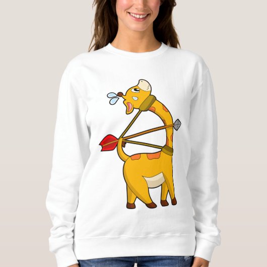 Giraffe Archer Arrow Bow Sweatshirt (Vorderseite)