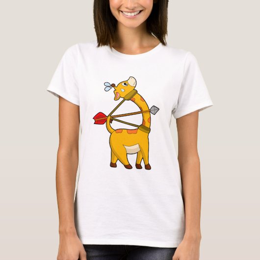 Giraffe Archer Arrow Bow T-Shirt (Vorderseite)