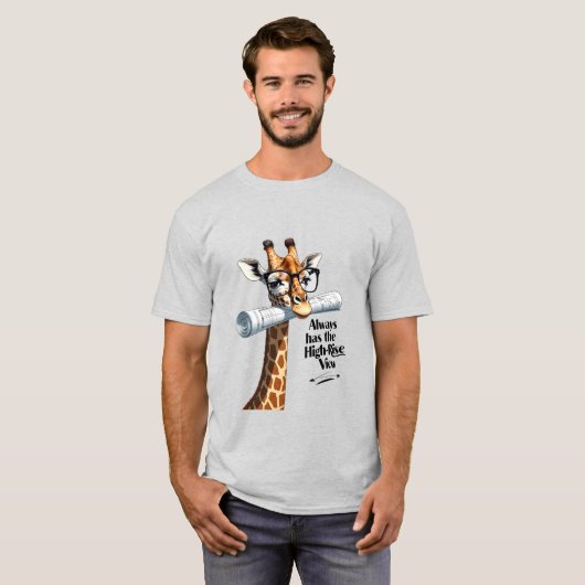 Giraffe Architect T-Shirt - hat eine hochauflösend (Vorne ganz)