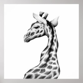 Giraffe Art Print Modern Poster