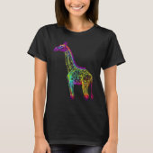 Giraffe Artwork  Animal Colourful Giraffe T-Shirt (Vorderseite)