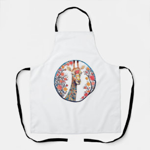 Giraffe Artwork Colorful - Church Blossom Tiere Schürze