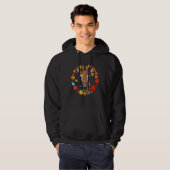 Giraffe Artwork Colourful Flowers Animals Motif Gi Hoodie (Vorne ganz)
