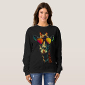 Giraffe Artwork Sonnenbrille Tier Sweatshirt (Vorne ganz)