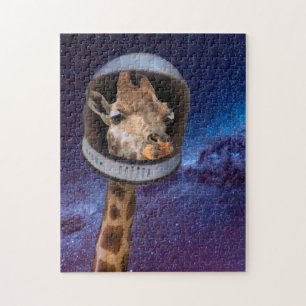 Giraffe Astronaut im Weltraum Puzzle