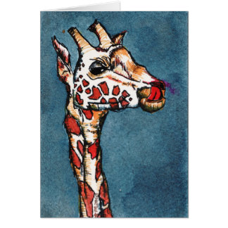 Giraffe auf Blau