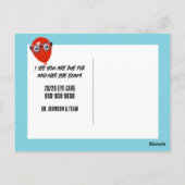 Giraffe auf den Kopf in Wolken mit Brille Postkarte (Rückseite)