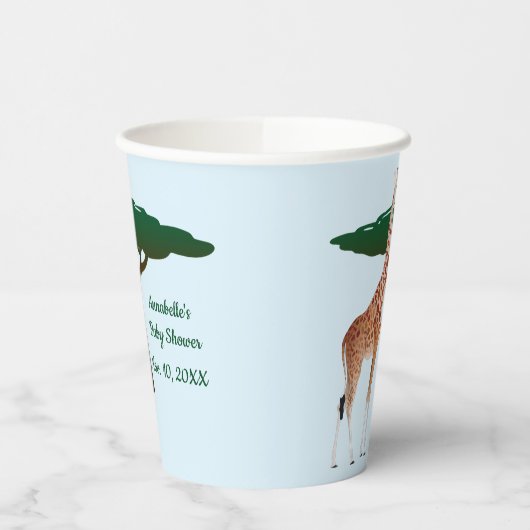 Giraffe auf der Savanna Pappbecher (Links)