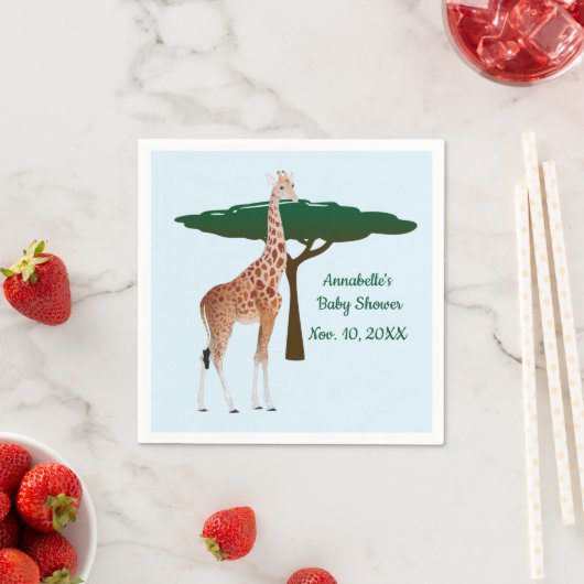 Giraffe auf der Savanna Serviette (Beispiel)