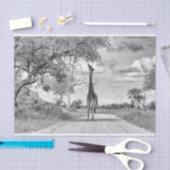 Giraffe auf der Straße Seidenpapier (Handwerk)