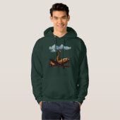Giraffe auf einem Flugzeug Hoodie (Vorne ganz)
