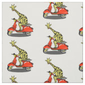 Giraffe auf einem Retro-Moped Stoff (Muster)
