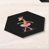 Giraffe auf Roller-Skaten in rosa Tutu-Tank-Oben Untersetzer (angewinkelt)
