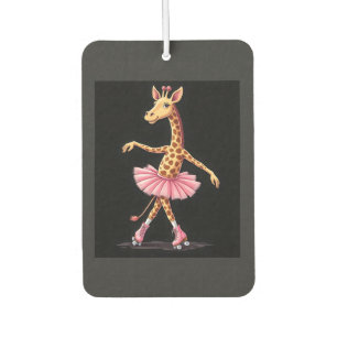 Giraffe auf Rollschuhen im rosa Tutu Tank Top Autolufterfrischer