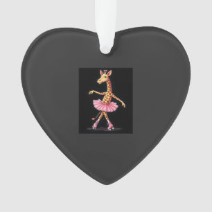 Giraffe auf Rollschuhen in rosa Tutu Tank Top Ornament