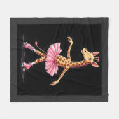 Giraffe auf Rollschuhen in rosa Tutu-Tanktop Fleecedecke (Vorderseite (Horizontal))
