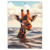 Giraffe auf See Klemmbrett (Rückseite)