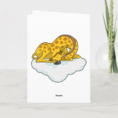 Giraffe auf Wolken Karte (Rückseite)