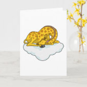 Giraffe auf Wolken Karte (Gelbe Blume)
