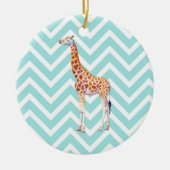 Giraffe auf Zickzack Zickzack. Keramik Ornament (Vorne)