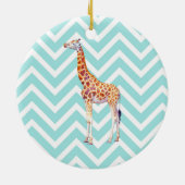 Giraffe auf Zickzack Zickzack. Keramik Ornament (Hinten)