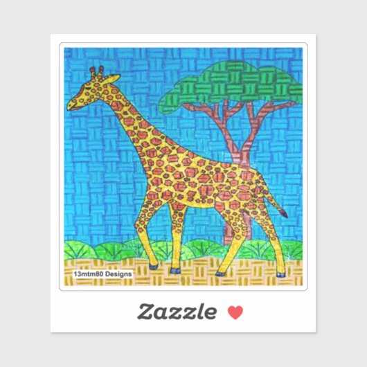 Giraffe - Aufkleber (Blatt)